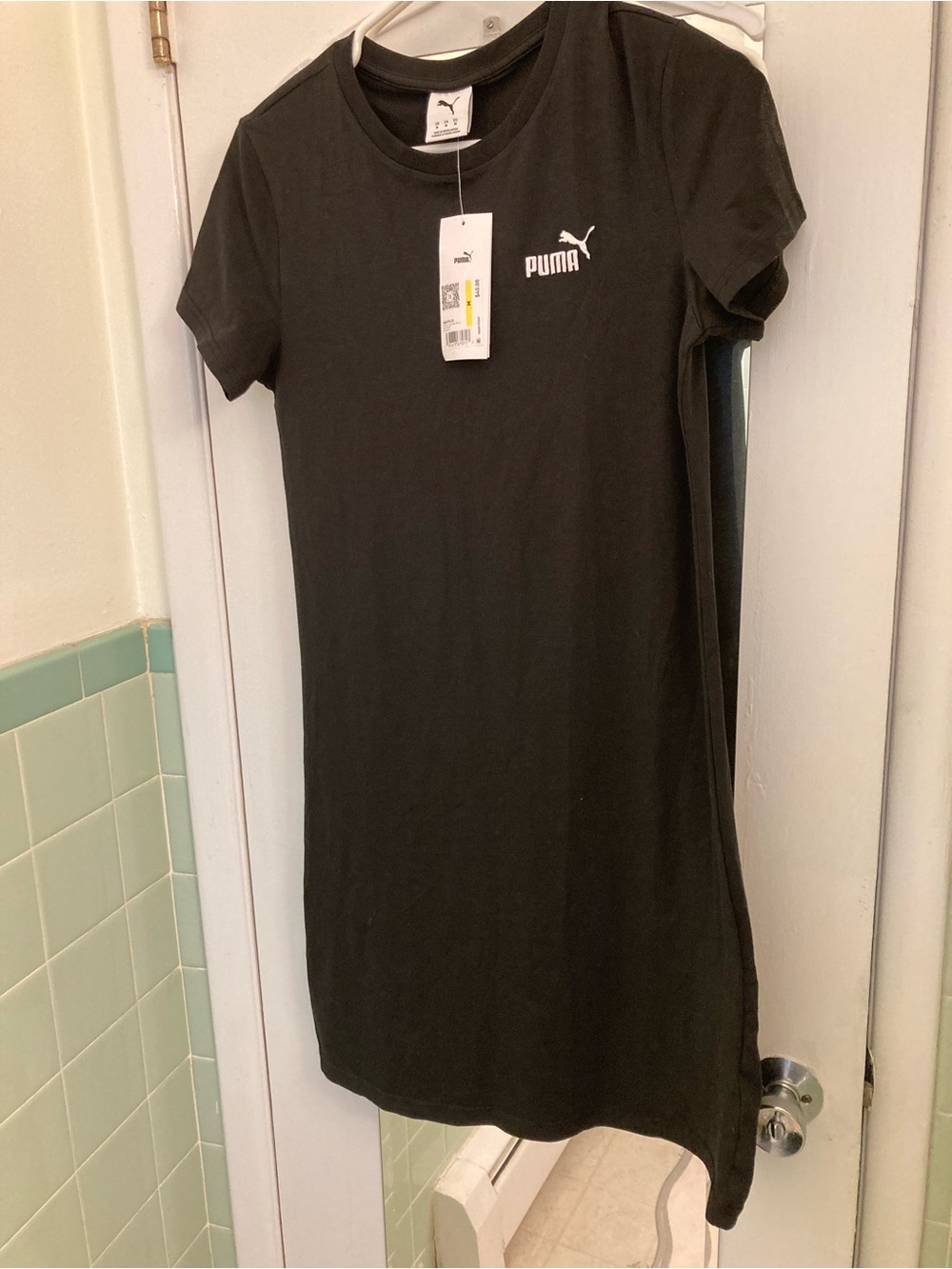 New PUMA Black Short Sleeve T-Shirt Dress